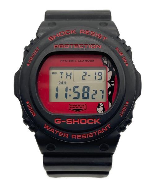 CASIO（カシオ）CASIO (カシオ) Hysteric Glamour (ヒステリックグラマー) 腕時計 ブラック×レッドの古着・服飾アイテム
