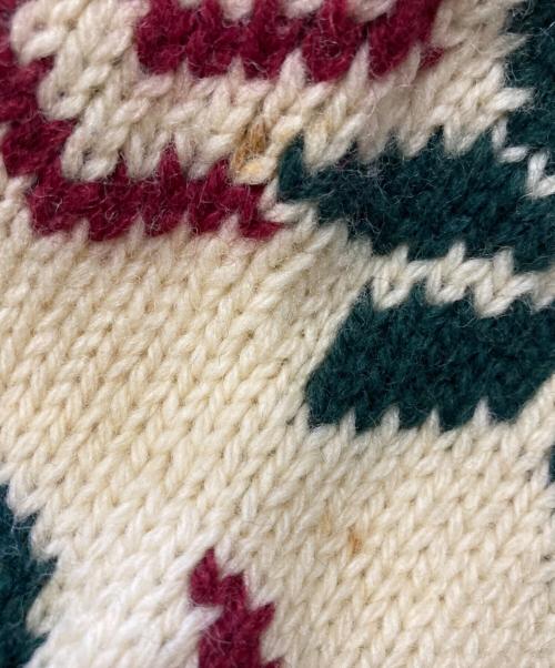 POLO RALPH LAUREN（ポロ・ラルフローレン）POLO RALPH LAUREN (ポロ・ラルフローレン) 厚手ニット グリーン×アイボリー サイズ:Mの古着・服飾アイテム