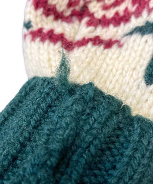 POLO RALPH LAUREN（ポロ・ラルフローレン）POLO RALPH LAUREN (ポロ・ラルフローレン) 厚手ニット グリーン×アイボリー サイズ:Mの古着・服飾アイテム