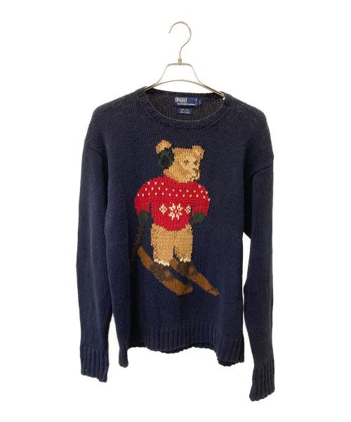 POLO RALPH LAUREN（ポロ・ラルフローレン）POLO RALPH LAUREN (ポロ・ラルフローレン) 厚手ニット ネイビー サイズ:Lの古着・服飾アイテム