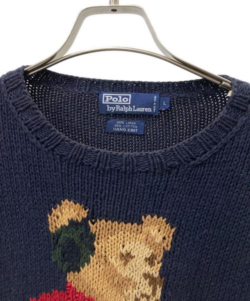 POLO RALPH LAUREN（ポロ・ラルフローレン）POLO RALPH LAUREN (ポロ・ラルフローレン) 厚手ニット ネイビー サイズ:Lの古着・服飾アイテム
