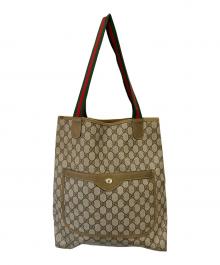 GUCCI（グッチ）の古着「OLD GUCCI シェリーライン トートバッグ」｜ベージュ
