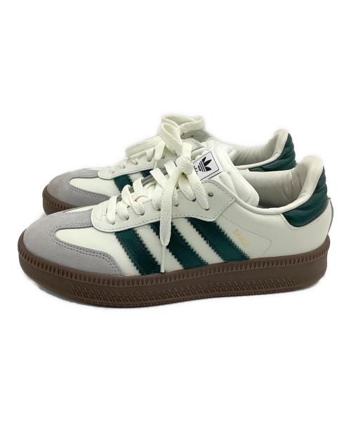 adidas（アディダス）adidas (アディダス) ローカットスニーカー ホワイト×グリーン サイズ:23cmの古着・服飾アイテム