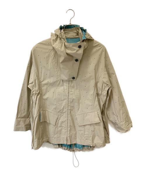 cubecube（-）cubecube (-) ナイロンブルゾン ベージュ×ブルー サイズ:38 未使用品の古着・服飾アイテム