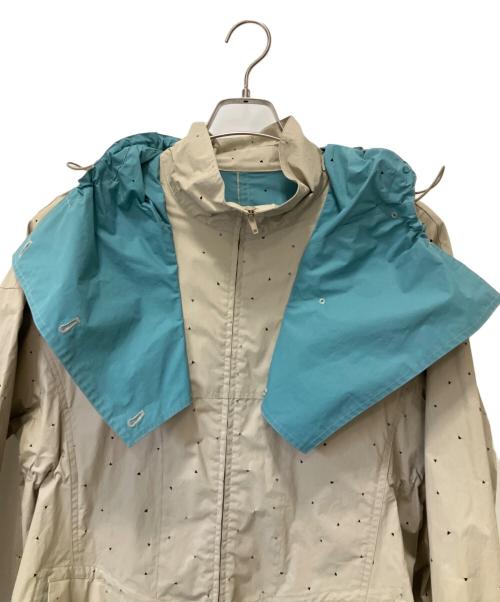 cubecube（-）cubecube (-) ナイロンブルゾン ベージュ×ブルー サイズ:38 未使用品の古着・服飾アイテム