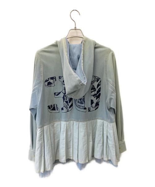 As know as olaca（アズノウアズ オオラカ）As know as olaca (アズノウアズ オオラカ) ジップパーカー ブルー サイズ:3 未使用品の古着・服飾アイテム