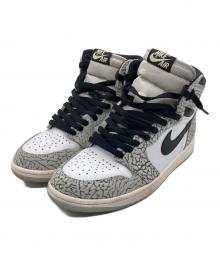 NIKE（ナイキ）の古着「Air Jordan 1 High OG "White Cement/Safari」｜グレー×ホワイト