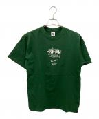 NIKE×stussyナイキ×ステューシー）の古着「半袖カットソー」｜グリーン