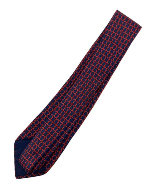 HERMES（エルメス）HERMES (エルメス) ネクタイ レッド×ネイビー サイズ:FREEの古着・服飾アイテム