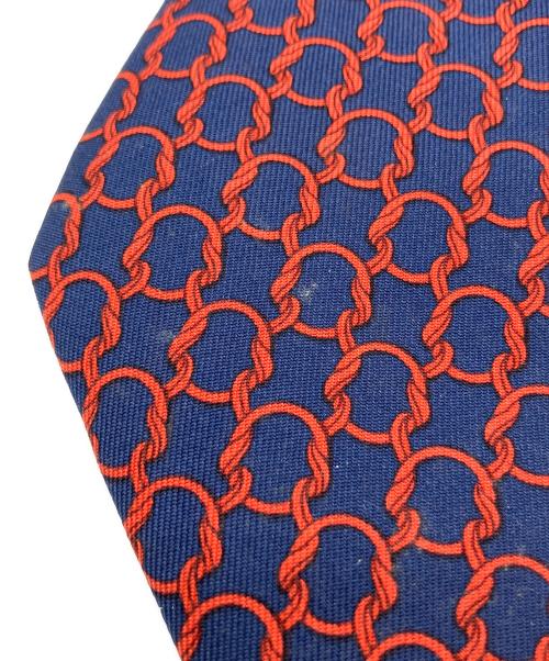 HERMES（エルメス）HERMES (エルメス) ネクタイ レッド×ネイビー サイズ:FREEの古着・服飾アイテム