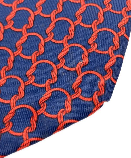 HERMES（エルメス）HERMES (エルメス) ネクタイ レッド×ネイビー サイズ:FREEの古着・服飾アイテム