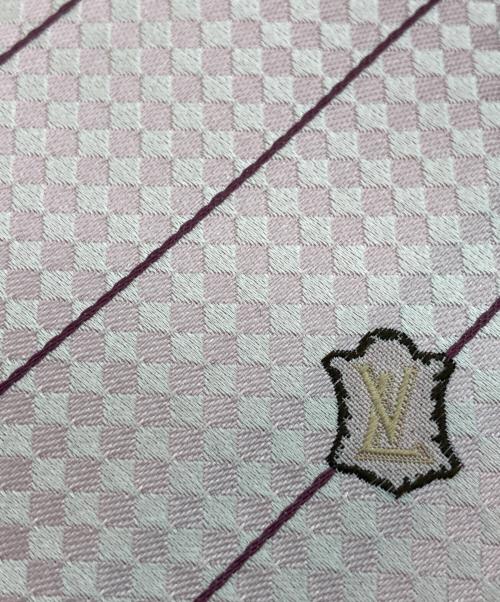 LOUIS VUITTON（ルイ ヴィトン）LOUIS VUITTON (ルイ ヴィトン) マイクロダミエ ネクタイ ピンク サイズ:不明の古着・服飾アイテム