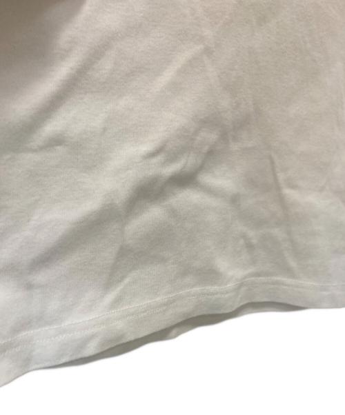 courreges（クレージュ）courreges (クレージュ) ホワイトバックル 半袖カットソー ホワイト×ブラック サイズ:Sの古着・服飾アイテム