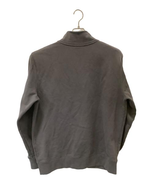 maison kitsune（メゾンキツネ）maison kitsune (メゾンキツネ) フォックスヘッド ジップ レギュラー スウェットシャツ グレー サイズ:XLの古着・服飾アイテム