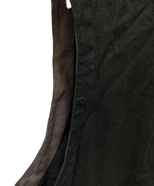 nestrobe confect（ネストローブ コンフェクト）nestrobe confect (ネストローブ コンフェクト) リネンジップベスト ブラック サイズ:4の古着・服飾アイテム