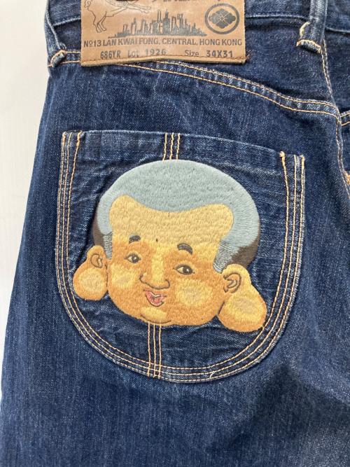 YAMANE（ヤマネ）YAMANE (ヤマネ) デニムパンツ ネイビー サイズ:W34L31の古着・服飾アイテム