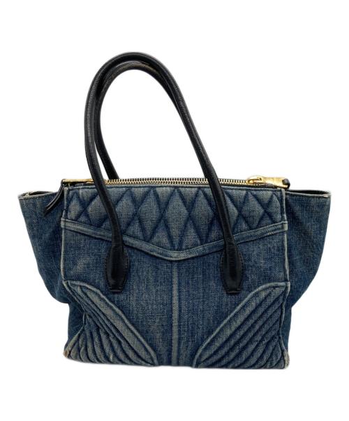 MIU MIU（ミュウミュウ）MIU MIU (ミュウミュウ) デニム バイカー ハンドバッグ ブルーの古着・服飾アイテム