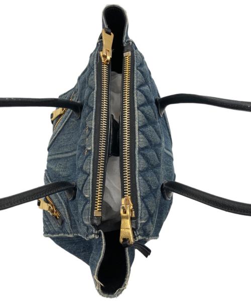MIU MIU（ミュウミュウ）MIU MIU (ミュウミュウ) デニム バイカー ハンドバッグ ブルーの古着・服飾アイテム