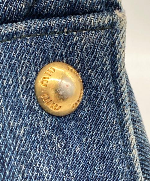 MIU MIU（ミュウミュウ）MIU MIU (ミュウミュウ) デニム バイカー ハンドバッグ ブルーの古着・服飾アイテム