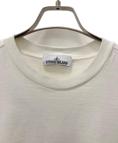 STONE ISLAND（ストーンアイランド）STONE ISLAND (ストーンアイランド) HEAVY COTTON JERSEY ホワイト サイズ:XLの古着・服飾アイテム