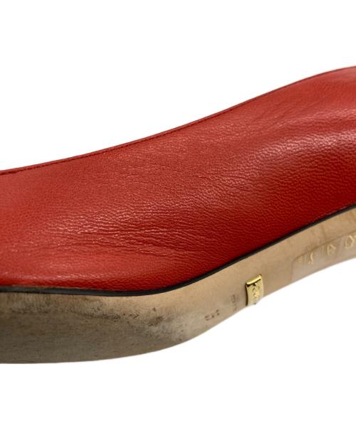 GUCCI（グッチ）GUCCI (グッチ) ポインテッドトゥパンプス レッド サイズ:36の古着・服飾アイテム