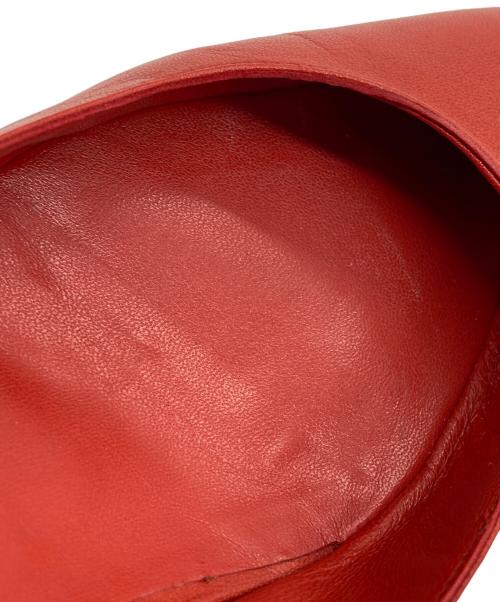 GUCCI（グッチ）GUCCI (グッチ) ポインテッドトゥパンプス レッド サイズ:36の古着・服飾アイテム