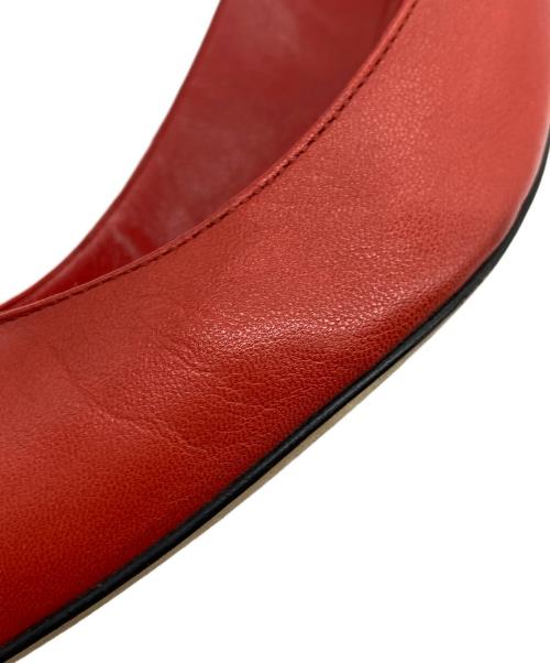 GUCCI（グッチ）GUCCI (グッチ) ポインテッドトゥパンプス レッド サイズ:36の古着・服飾アイテム