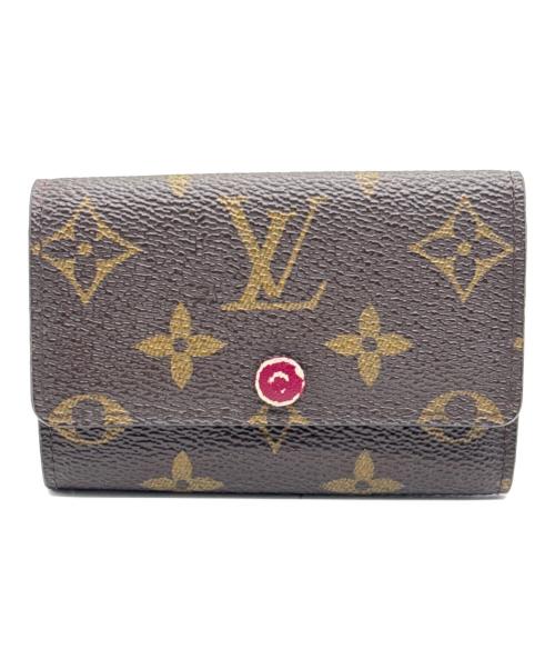 LOUIS VUITTON（ルイ ヴィトン）LOUIS VUITTON (ルイ ヴィトン) 6連キーケース ブラウン×ピンクの古着・服飾アイテム