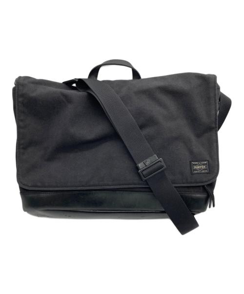 PORTER（ポーター）PORTER (ポーター) メッセンジャーバッグ ブラックの古着・服飾アイテム