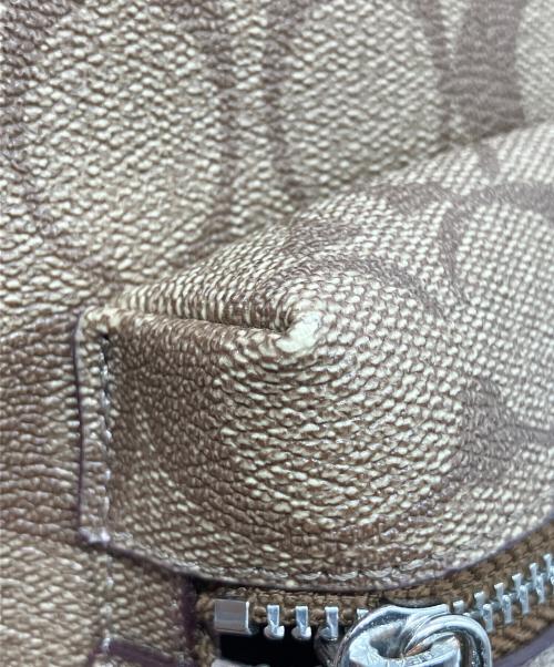 COACH（コーチ）COACH (コーチ) リュック ブラウン×ピンクの古着・服飾アイテム