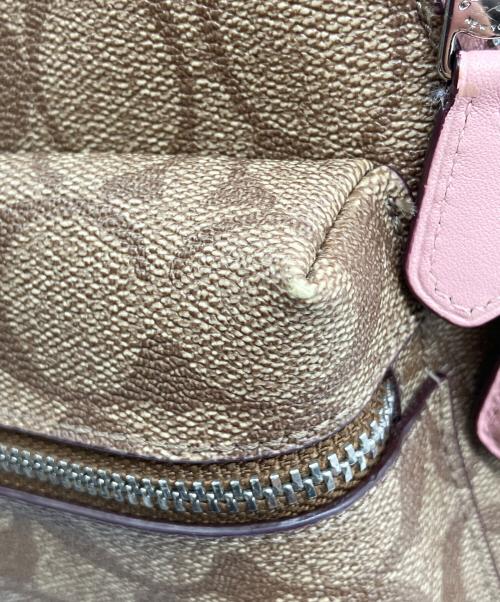 COACH（コーチ）COACH (コーチ) リュック ブラウン×ピンクの古着・服飾アイテム