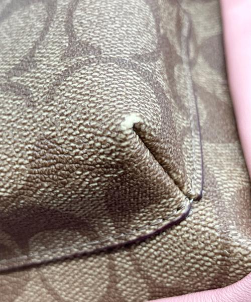 COACH（コーチ）COACH (コーチ) リュック ブラウン×ピンクの古着・服飾アイテム