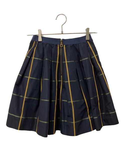 BURBERRY BLUE LABEL（バーバリー ブルー レーベル）BURBERRY BLUE LABEL (バーバリー ブルー レーベル) チェックスカート ネイビー×カーキ サイズ:36の古着・服飾アイテム