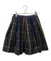 BURBERRY BLUE LABEL (バーバリー ブルー レーベル) チェックスカート ネイビー×カーキ サイズ:36：4000円