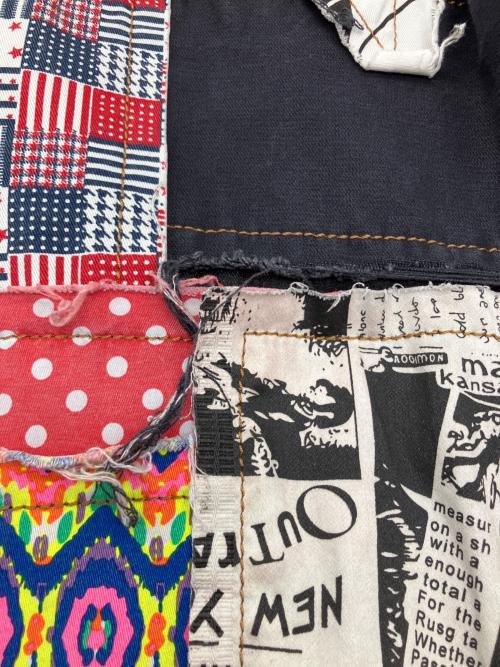 biepa jeans（ビエパジーンズ）biepa jeans (ビエパジーンズ) パッチワークデニムパンツ マルチカラー サイズ:34の古着・服飾アイテム