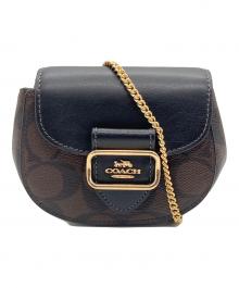 COACH（コーチ）の古着「チェーンショルダーバッグ」｜ブラウン