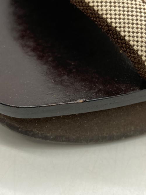 PRADA（プラダ）PRADA (プラダ) サンダル ダークブラウン×ベージュ サイズ:23cmの古着・服飾アイテム