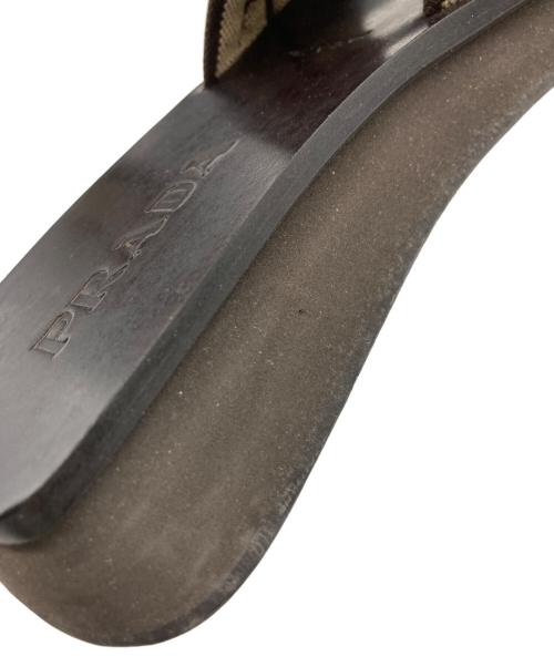 PRADA（プラダ）PRADA (プラダ) サンダル ダークブラウン×ベージュ サイズ:23cmの古着・服飾アイテム