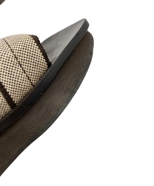 PRADA（プラダ）PRADA (プラダ) サンダル ダークブラウン×ベージュ サイズ:23cmの古着・服飾アイテム