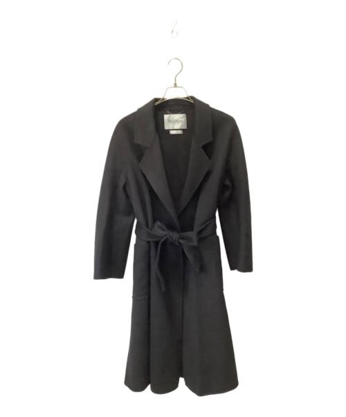 MaxMara（マックスマーラ）MaxMara (マックスマーラ) カシミヤ混ウールコート ブラック サイズ:40の古着・服飾アイテム