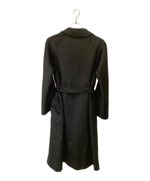 MaxMara（マックスマーラ）MaxMara (マックスマーラ) カシミヤ混ウールコート ブラック サイズ:40の古着・服飾アイテム