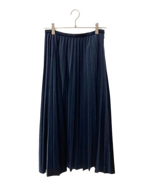 Demi-Luxe Beams（デミルクス ビームス）Demi-Luxe Beams (デミルクス ビームス) ベロアプリーツスカート ネイビー サイズ:38の古着・服飾アイテム