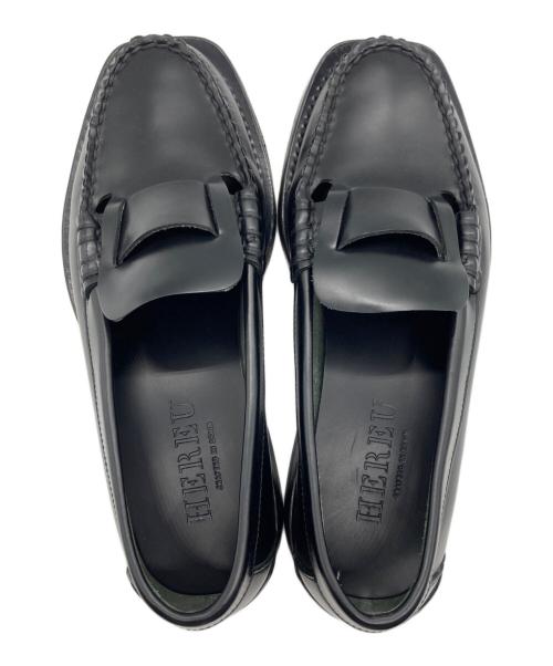 HEREU（ヘリュー）HEREU (ヘリュー) スリッポンローファー ブラック サイズ:24cmの古着・服飾アイテム