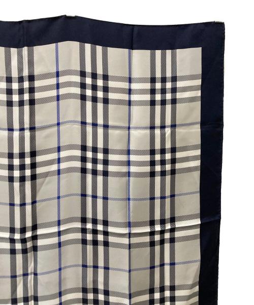 BURBERRY LONDON（バーバリーロンドン）BURBERRY LONDON (バーバリーロンドン) シルクスカーフ ネイビーの古着・服飾アイテム