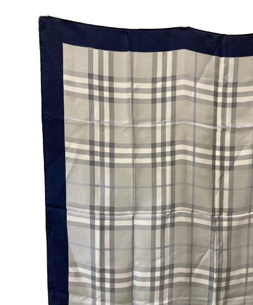 BURBERRY LONDON（バーバリーロンドン）BURBERRY LONDON (バーバリーロンドン) シルクスカーフ ネイビーの古着・服飾アイテム