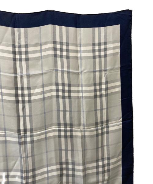 BURBERRY LONDON（バーバリーロンドン）BURBERRY LONDON (バーバリーロンドン) シルクスカーフ ネイビーの古着・服飾アイテム