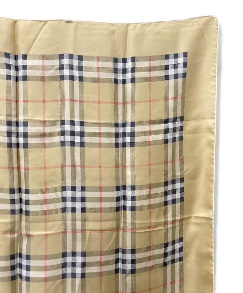 Burberry's（バーバリー）Burberry's (バーバリー) シルクスカーフ ベージュの古着・服飾アイテム
