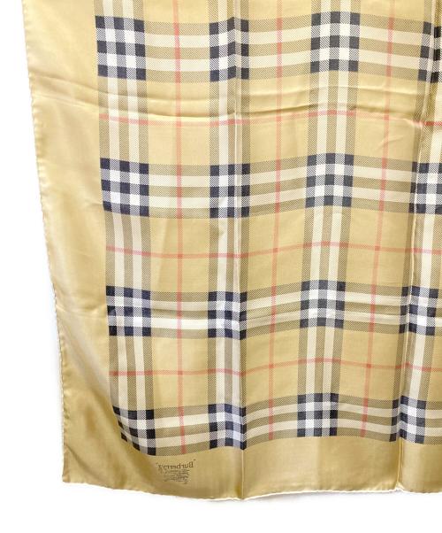 Burberry's（バーバリー）Burberry's (バーバリー) シルクスカーフ ベージュの古着・服飾アイテム