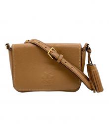 TORY BURCH（トリーバーチ）の古着「フラップクロスボディーバッグ」｜ブラウン