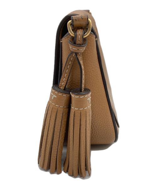 TORY BURCH（トリーバーチ）TORY BURCH (トリーバーチ) フラップクロスボディーバッグ ブラウンの古着・服飾アイテム